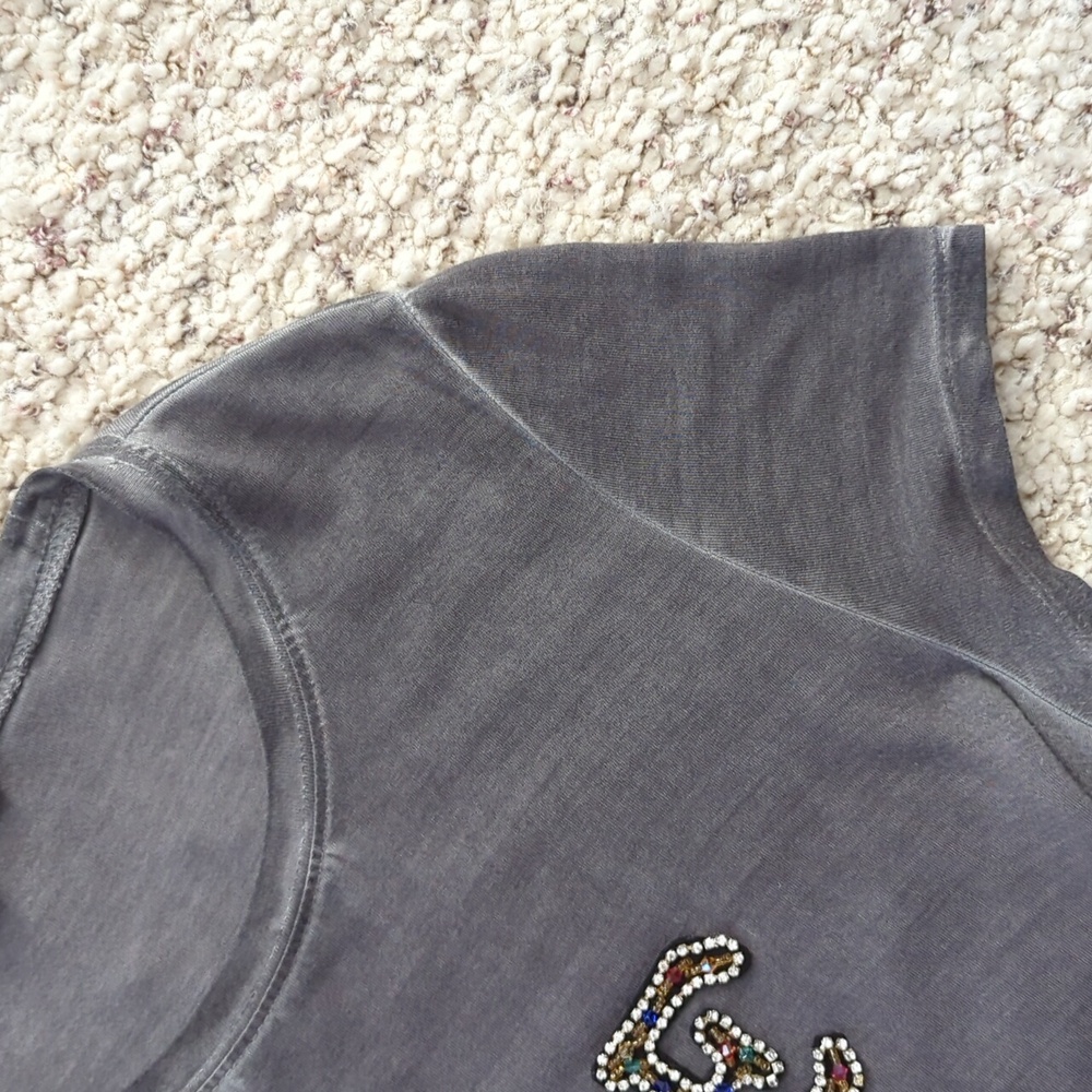 Inc Rhinestone Love T shirt - Picture 6 of 8